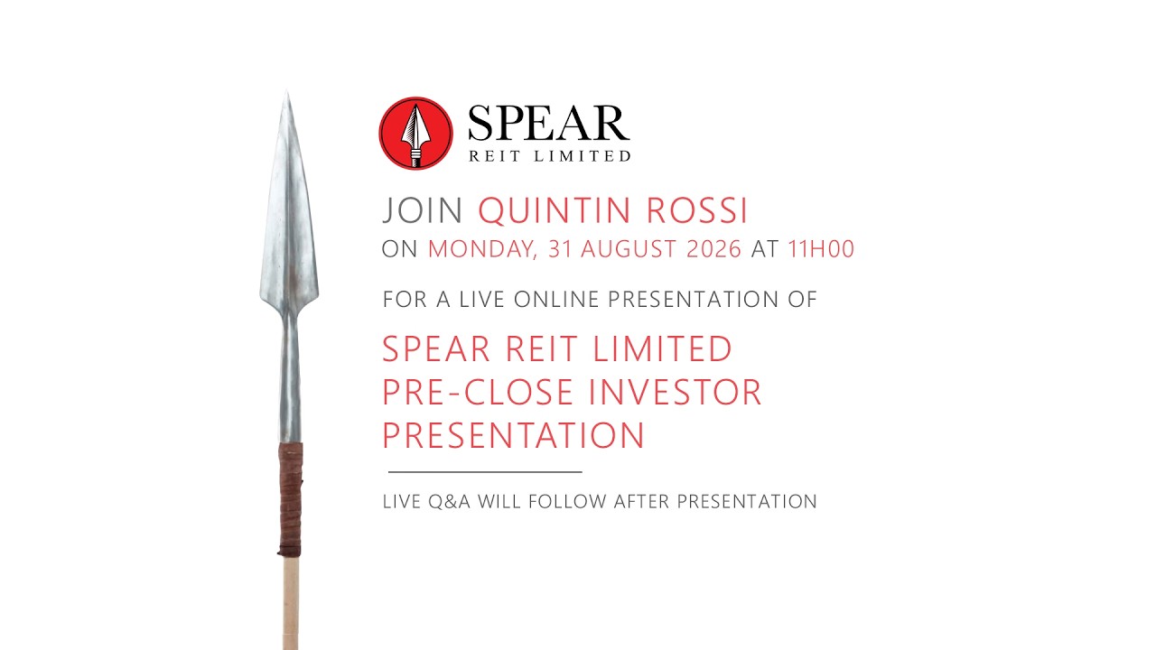 Spear REIT Limited | Pre-Close Investor Presentation | August 2026