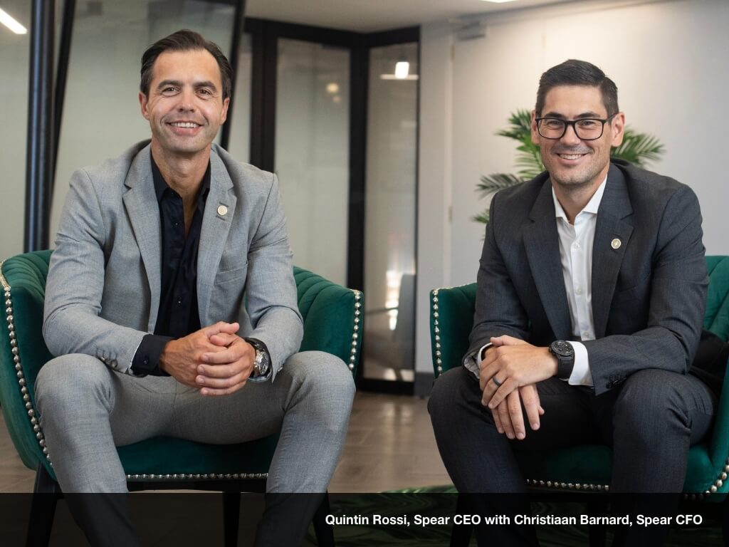 Quintin Rossi, Spear CEO with Christiaan Barnard, Spear CFO Quintin Rossi, Spear CEO with Christiaan Barnard, Spear CFO